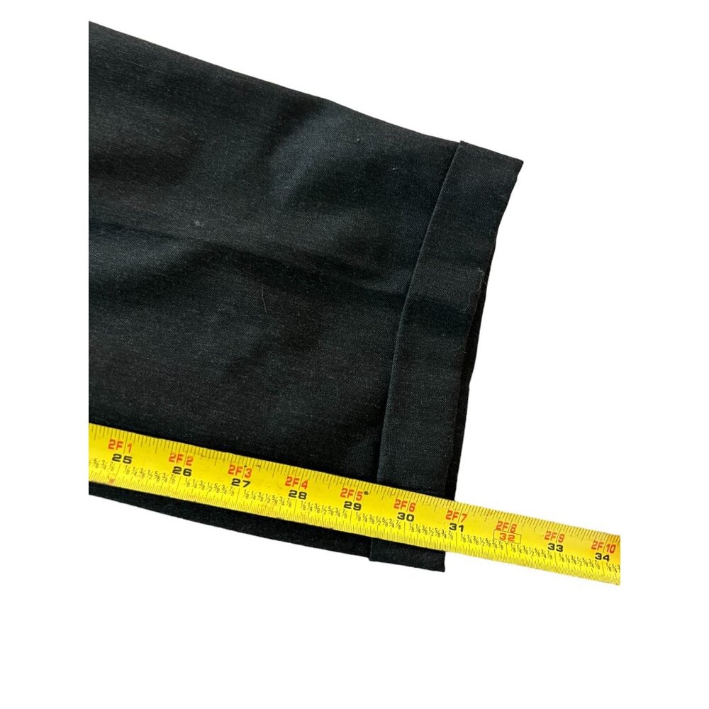 Orvis Mens Trouser Ankle Pants Black Size 36 Pleated Rolled Hem Tapered Leg - Picture 9 of 10